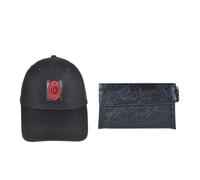 Set Box Idea Regalo Natale o Compleanno, 2 prodotti MILAN, Cappello Baseball e Borsello, Prodotto Ufficiale MILAN 144016