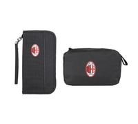 Set Box Idea Regalo Natale o Compleanno, 2 prodotti MILAN, Porta documenti e Pochette, Prodotto Ufficiale MILAN 144014