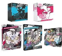 Set Box Pokemon - LUCE NERA & FUOCO BIANCO: 2 ETB + 2 RACCOGLITORI + POSTER