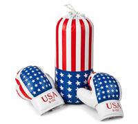 Set Boxe Bambini Sacco da Boxe + Guantoni USA 3+ Gioco Sportivo Allenamento Bambini Boxing Set Kids Pugilato Junior Regalo Bambino