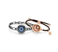 Set Bracciale Touch Intelligente: Gioiello di Coppia Sole e Luna con Luce e Vibrazione al Tocco, Regalo per Relazioni a Distanza, Connessione Bluetooth 1:1 via App