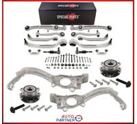 Set Braccio Oscillante Rinforzato + Nocca Frontale per Audi A6 4F 92mm Ruota VA