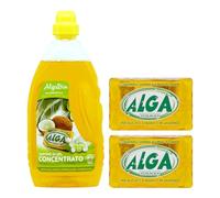 SET BUCATO: Sapone in Gel Concentrato per Bucato 1L - 2 x Sapone all'Olio di Cocco per Bucato 400 g