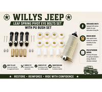Set bulloni occhielli perno molla a foglia e boccola in PU per Willys Jeep CJ...