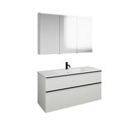 Set burgbad Eqio, composé d'une armoire de toilette à droite, d'un lavabo en céramique Slim et d'un meuble sous lavabo, largeur 1220mm, SHCP122LF2009C0001G0252, SHCP122LF2009C0001G0252, Colorazione: B