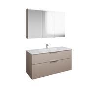 Burgbad Eqio mobile con lavabo slim in ceramica integrato, con armadietto a specchio, SHCP122RF6583C0001G0146, Eqio [Mobili da Bagno > Set Mobili da Bagno]