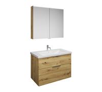 Set burgbad Eqio, composé d'une armoire de toilette, d'un lavabo en céramique et d'un meuble sous-lavabo, largeur 930mm, SFAN093F5662C0001G0146, SFAN093F5662C0001G0146, Colorazione: Decoro urbano in r