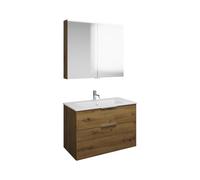 Burgbad Eqio mobile con lavabo Slim in ceramica integrato, con armadietto a specchio, SHCP092F5662C0001G0146, Eqio [Mobili da Bagno > Set Mobili da Bagno]