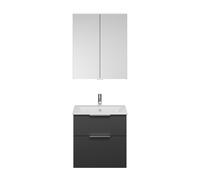 Burgbad Eqio mobile con lavabo Slim in ceramica integrato, con armadietto a specchio, SHCP062F6584C0001G0146, Eqio [Mobili da Bagno > Set Mobili da Bagno]