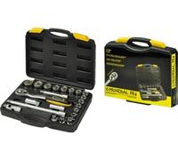 Set Bussole in Valigetta Plastica 1/2', Misure 10-32 + Cricchetto e Accessori