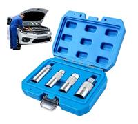 Set Bussole Magnetiche Attrezzo in Acciaio da 3/8, 4 Pezzi con Custodia | Kit bussole magnetiche per candele per Riparazione Manutenzione Meccanici Auto Garage Trapano Uso Industriale e Lavori di