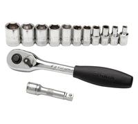 Set bussole metriche esagonali 1/4'' 13 pz