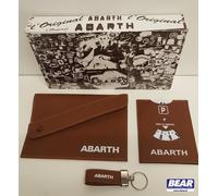 SET BUSTA PORTADOCUMENTI DISCO ORARIO PORTACHIAVI ABARTH LOOK