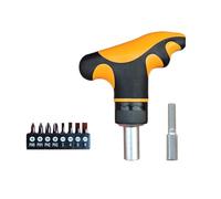 Set Cacciavite A Cricchetto A T Ergonomic Himpet Include Driver Bit A Cricchetta Da 1/4 Pollice Semplice Da Funzionare Per Compiti Multifunzioni