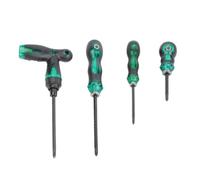 Set Cacciavite a Cricchetto Telescopico 2 in 1 4 Pezzi | Acciaio e Plastica, Nero, Portatile e Facile da Trasportare, per Assemblaggio Elettronico e Uso Pratico