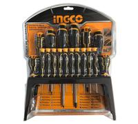 Set cacciaviti 18 pezzi Giraviti Taglio Croce Torx Stella Precisione Stand Ingco