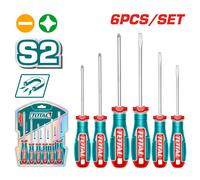 SET CACCIAVITI 6pz TAGLIO E CROCE GIRAVITI CACCIAVITE PROFESSIONALE S2 TOTAL