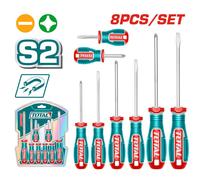 SET CACCIAVITI 8pz TAGLIO E CROCE GIRAVITI CACCIAVITE PROFESSIONALE S2 TOTAL