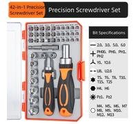 Set cacciaviti a cricchetto 42 in 1 con manico a cricchetto facile regolazione e
