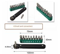 Set cacciaviti a cricchetto manuale offset angolo retto mini 10 in 1 riparazione