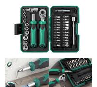 Set cacciaviti a cricchetto multi bit 40 pezzi kit attrezzi riparazione azioname