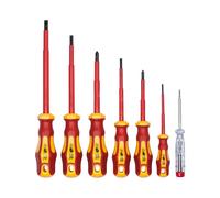 Set cacciaviti da 7 pezzi certificati VDE con voltmetro WIESEMANN 80218 punte a