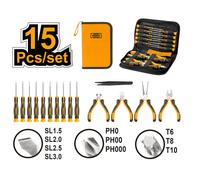 Set cacciaviti e pinze di precisione 15pz - INGCO HKTTS0151