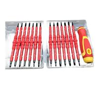 Set Cacciaviti Elettricista 28in1 Isolato Magnetico 1000 Volt Rated Kit