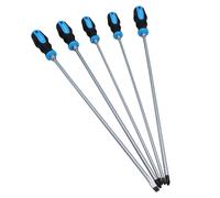 Set cacciaviti extra lunghi di alta qualità 450 mm Pozi Phillips Flat 5 pezzi