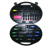 SET CACCIAVITI GIRAVITE CACCIAVITE E INSERTI 42 PEZZI IN VALIGETTA