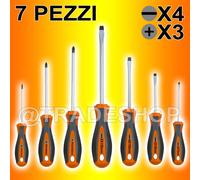 SET CACCIAVITI GIRAVITI KIT 7 PEZZI 3 A STELLA E 4 A TAGLIO PROFESSIONALI