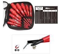 Set Cacciaviti Isolati Elettricista Premium 9 Pezzi Utensili Alta Tensione