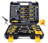 Set cacciaviti magnetici con custodia da 43 pezzi | Include un set di cacciaviti Torx Pozidriv esagonale a croce Phillips e un set di cacciaviti di precisione