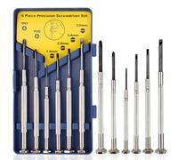 Set Cacciaviti Piccoli 6 in 1,Cacciaviti Piccoli,Mini Cacciaviti,Cacciaviti Precisione,4 Piatta 1.4/2/2.4/3mm + 2 Phillips PH0/PH1,per Lavori di Precisione,per Riparare Occhiali,Orologi