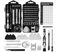 Set Cacciaviti Precisione Magnetici Professionali 122Pcs, Kit Cacciavite di Riparazione Portatile per iPhone, iPad,Tablet,PC,Orologi, Occhial,PS4,Xbox (grigio)