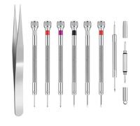 Set Cacciaviti Precisione Orologiai, 9 Pezzi Cacciavite di Precisione, Occhiali e Elettronica per Occhiali Orologio, Giraviti Precisione per Riparazione di Orologi, Sostituisci Pile per Orologi