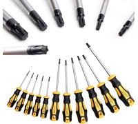 Set Cacciaviti Torx Professionali Precisione T6-T40 Magnetici,11 Pezzi Nessun Fo