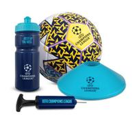 Set calcio uefa champions league con pallone e accessori