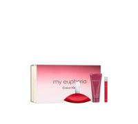 Set Calvin Klein: My Euphoria, Eau De Parfum, da donna, 100 ml + My Euphoria, Eau De Parfum, da donna, 10 ml + My Euphoria, lozione idratante per il