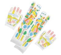 Set Calze Riflessologia Digitopressione Elastiche in Maglia per Mani | Istruzioni Acupoint Stampate, Aiuto Riutilizzabile per Pratica Domestica, per Apprendere Punti e Automassaggio Guidato