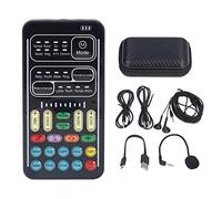 Set Cambia Voce I9, Mini Mascheratore Vocale per Trasmissione Dal Vivo, Mixer Audio, Pacchetto di Apparecchiature per Podcast, Mini Scheda Audio Portatile Multifunzione per