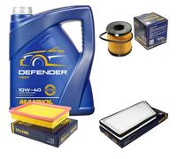 Set Cambio Olio 5L MANNOL Defender 10W-40 Olio Motore + KIT Filtro SCT 10130890