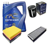 Set Cambio Olio 5L MANNOL Defender 10W-40 Olio Motore + KIT Filtro SCT 10131299