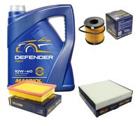 Set Cambio Olio 5L MANNOL Defender 10W-40 Olio Motore + KIT Filtro SCT 10131698