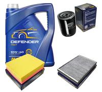 Set Cambio Olio 5L MANNOL Defender 10W-40 Olio Motore + KIT Filtro SCT 10131903