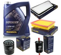Set Cambio Olio 5L MANNOL Defender 10W-40 Olio Motore + KIT Filtro SCT 10132652