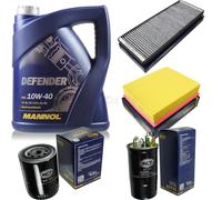 Set Cambio Olio 5L MANNOL Defender 10W-40 Olio Motore + KIT Filtro SCT 10133638