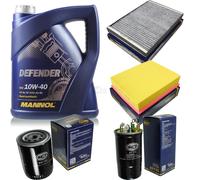 Set Cambio Olio 5L MANNOL Defender 10W-40 Olio Motore + KIT Filtro SCT 10133727
