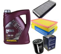 Set Cambio Olio 5L MANNOL Diesel TDI 5W-30 Olio Motore +Filtro SCT KITT 10131366