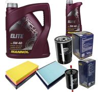 Set Cambio Olio 6L MANNOL Elite 5W-40 Olio Motore + KIT Filtro SCT 10193543
